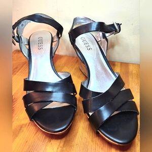 GUESS Black Women's Wedge Sandals